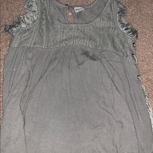Green flowy shirt